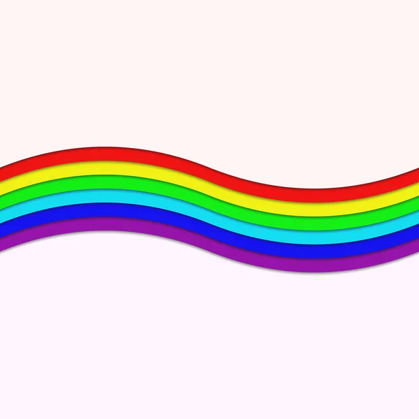 Listras de onda de arco-íris - elemento de design gráfico do divisor de página vetorial — Vetor de Stock