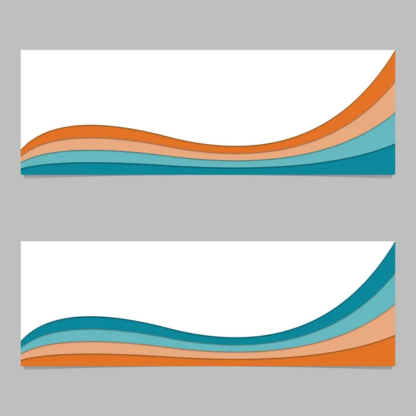 Achtergrond banner van gebogen lagen - vector grafische vormgeving met 3d effect — Stockvector