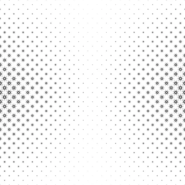 Monochrome star pattern - vector background illustration from geometrical shapes — Stock Vector