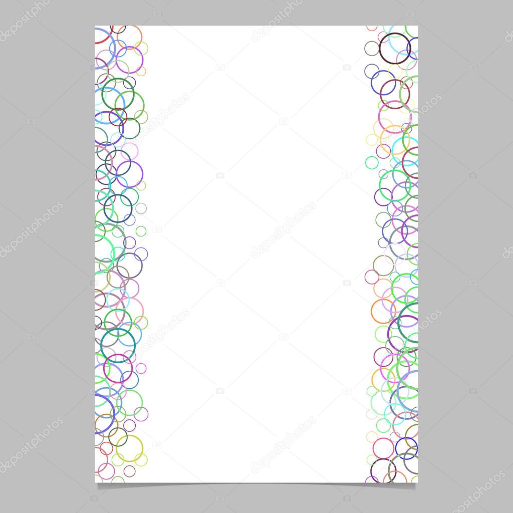 Colorful circle pattern brochure template - vector design from rings for presentations, page designs