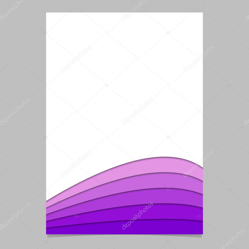 Abstract brochure template from curved stripes - vector page, stationery design with shadow effect