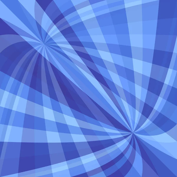 Синий динамический фон - векторный дизайн из изогнутых лучевых полос — стоковый вектор