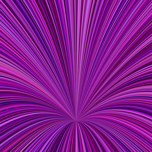 Изогнутый лучевой фон - векторный графический дизайн из изогнутых полос в фиолетовых тонах — стоковый вектор