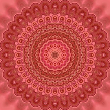 -Simetrik vektör desen tasarımı konsantrik oval şekil--dan yuvarlak bohem mandala fraktal arka plan