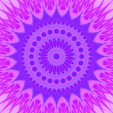 Psychedelic mandala yıldız fraktal süsleme arka plan - dairesel kaleydoskop vektör desen grafik tasarım