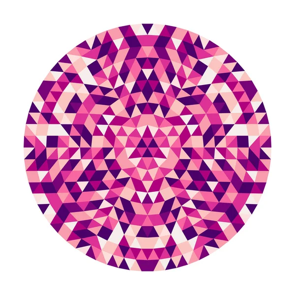 Yuvarlak soyut geometrik üçgen sürekli değişen mandala tasarım - simetrik vektör desen sanat renkli üçgen