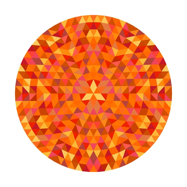 Dairesel geometrik üçgen mandala tasarım - simetrik vektör desen resimden renk üçgen