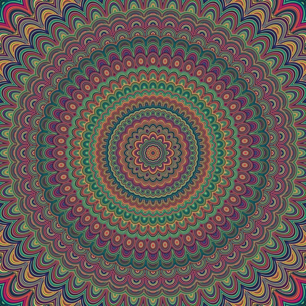 Artystycznej mandala ornament tło - okrągłe Kalejdoskop wektor wzór graficzny z koncentrycznych elipsy — Wektor stockowy