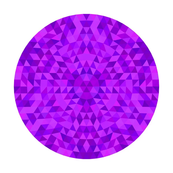 Diseño de mandala triángulo geométrico redondo caleidoscopio - patrón vectorial simétrico arte digital de triángulos coloridos — Vector de stock
