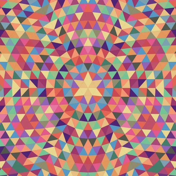 Dairesel geometrik üçgen mandala arka plan - simetrik vektör desen dijital tasarım üçgenler