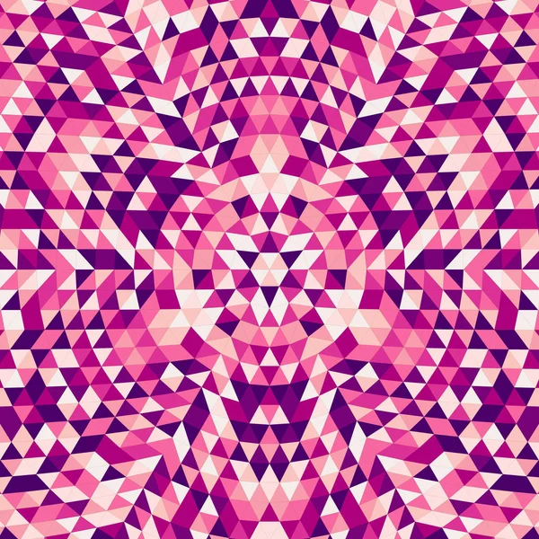 Yuvarlak soyut geometrik üçgen mandala arka plan - simetrik vektör desen tasarım renkli üçgenler