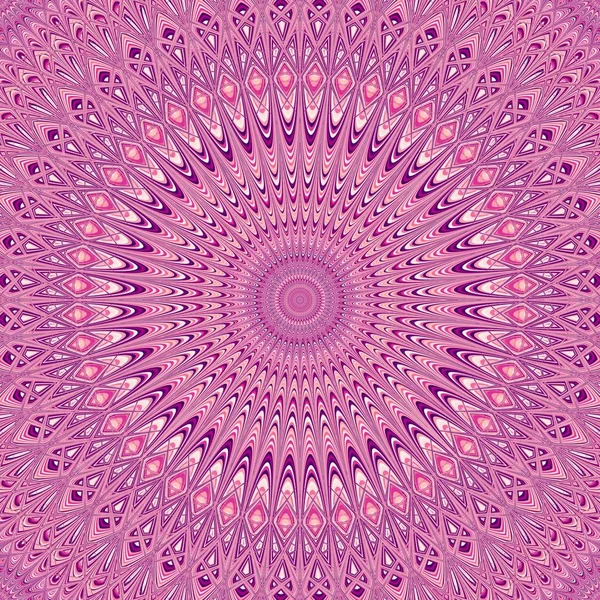 Bohemian Mandala Ornament Hintergrund - runde symmetrische Vektormuster Design aus gebogenen Sternen — Stockvektor