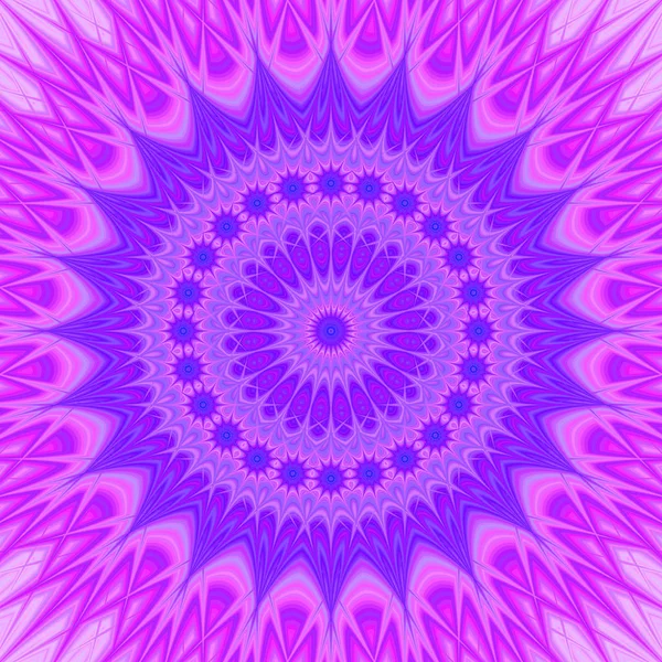 Psychedelische Mandala-Stern fraktalen Ornament Hintergrund - kreisförmige Kaleidoskop-Vektormuster Grafik-Design — Stockvektor