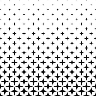 Tek renkli yıldız desen - geometrik şekillerden soyut vektör arka plan