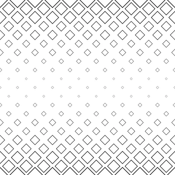 Schwarz-weiß quadratischer Hintergrund - monochromes Vektorgrafik-Design aus diagonalen Quadraten — Stockvektor