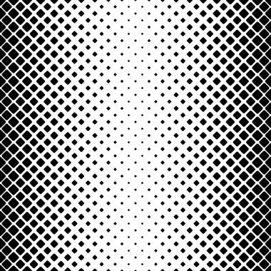 Tek renkli soyut kare desen arka plan - siyah ve beyaz geometrik vektör tasarım çapraz yuvarlak kareler