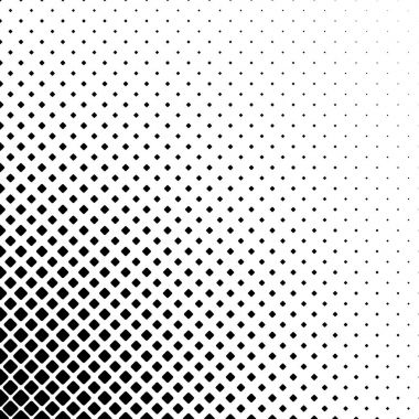 Siyah ve beyaz soyut kare desen arka plan - tek renkli geometrik vektör tasarım çapraz kareler