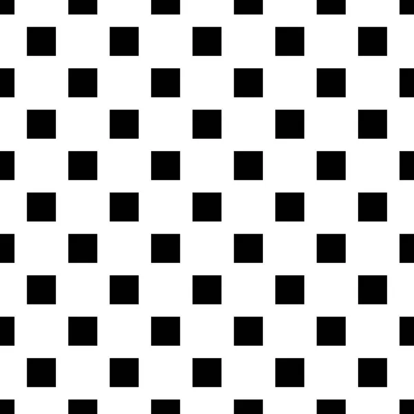 Black and white seamless geometrical square pattern - vector background graphic — Stock Vector