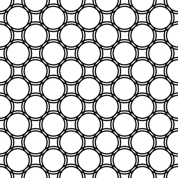 Modèle abstrait sans couture de grille de cercle monochrome - simple image vectorielle demi-teinte de fond — Image vectorielle