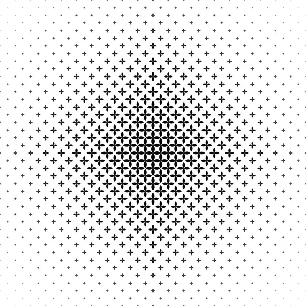 Monochrome geometrical pattern - vector background illustration from curved shapes — Stock Vector