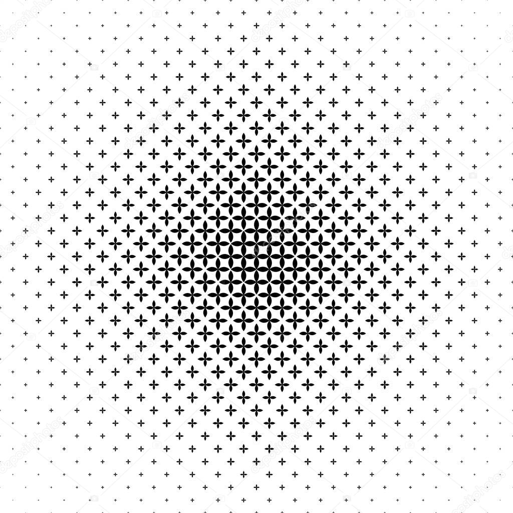 Monochrome geometrical pattern - vector background illustration from curved shapes