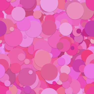 Yinelenen soyut noktalı arka plan deseni - vektör tasarımı pembe tonları çevrelerde üzerinden