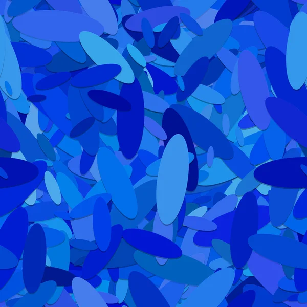 Modèle d'arrière-plan ellipse sans couture graphique vectoriel à partir de formes arrondies dans des tons bleus — Image vectorielle