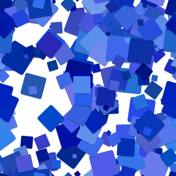 Fond carré abstrait sans couture - motif vectoriel à partir de carrés bleus tournés — Image vectorielle