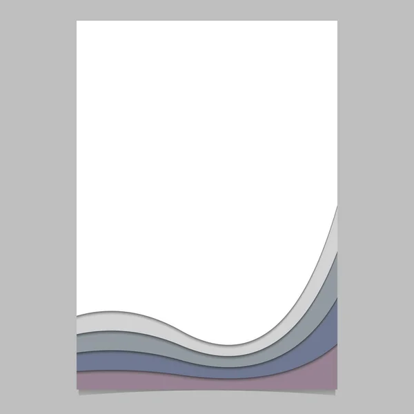 Šablona stránky od zakřivené pruhy - vektor plakát grafický design s 3d efektem stínování — Stockový vektor