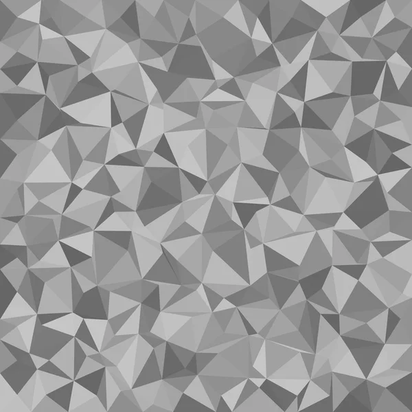 Latar belakang mosaik berubin segitiga abstrak - ilustrasi vektor poligon dari segitiga tidak teratur dengan warna abu-abu - Stok Vektor