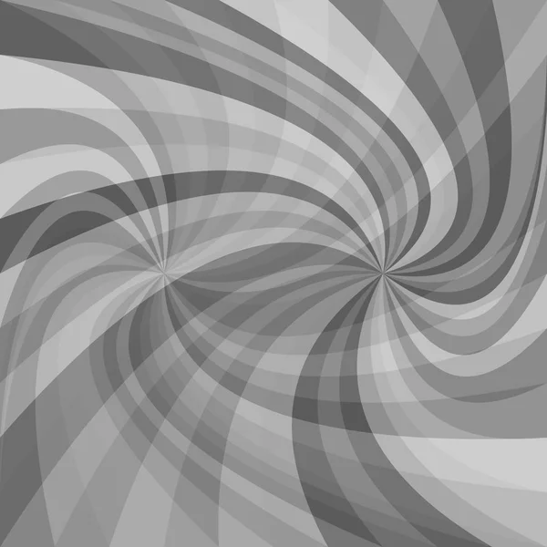 Fondo espiral doble abstracto - ilustración vectorial de rayos en tonos grises — Vector de stock