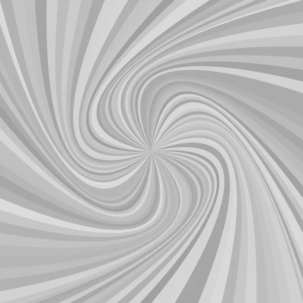 Abstracte swirl achtergrond - vectorillustratie van gedraaide stralen in grijstinten — Stockvector