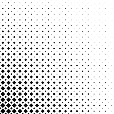 Tek renkli soyut kare desen arka plan - siyah ve beyaz geometrik vektör grafiği, çapraz kareler