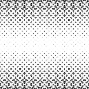 Tek renkli geometrik stilize çiçek deseni - eğri şekiller soyut çiçek vektör arka plan örnek