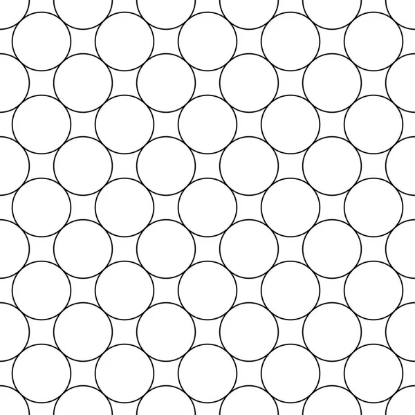 Repeating abstract monochrome circle grid pattern - halftone vector background — Stock Vector