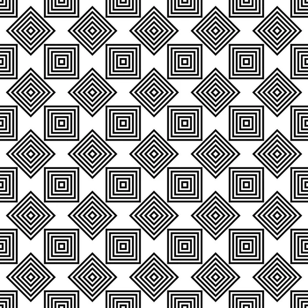 Diseño de fondo de patrón cuadrado monocromo abstracto sin costuras - gráfico vectorial geométrico de medio tono — Vector de stock