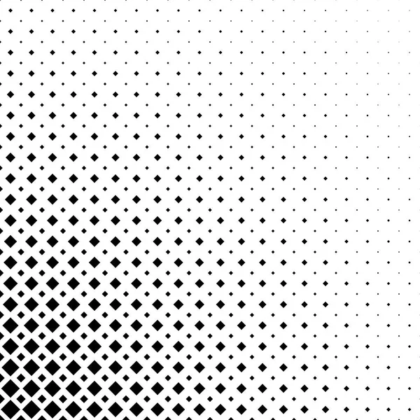 Monochromatic abstract square pattern background - black and white geometrical vector graphic from diagonal squares — Stock Vector
