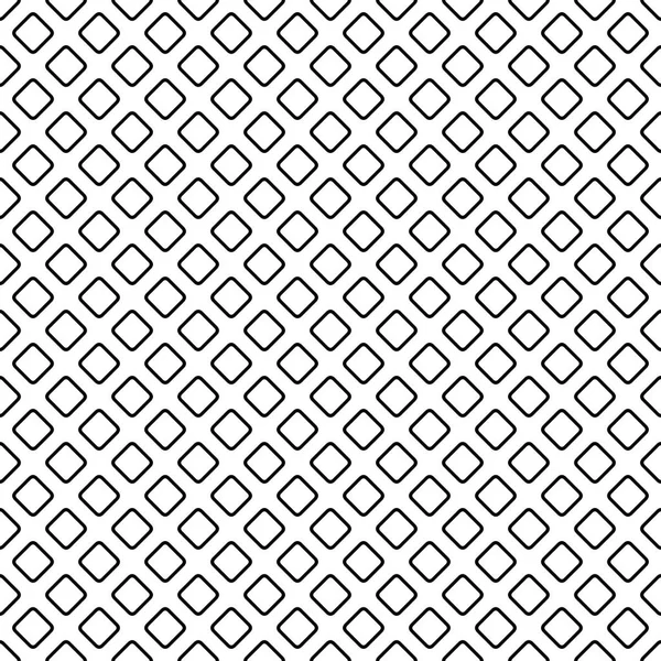 Nahtlose abstrakte monochrome quadratische Muster - Vektorhintergrundgrafik aus diagonal abgerundeten Quadraten — Stockvektor