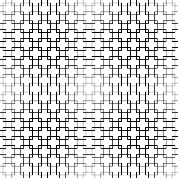 Naadloze abstracte zwarte en witte vierkante rasterpatroon - halftone vector achtergrond van afgeronde pleinen — Stockvector