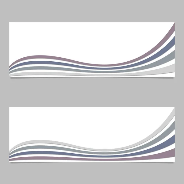 Banner design from wavy stripes - vector illustration — Stock Vector