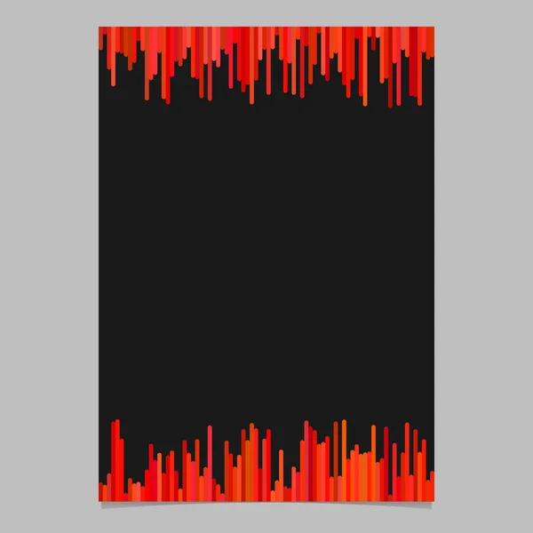Papeterie-Vorlage aus vertikalen Streifen in Rottönen - Vektordokumentgrafik mit schwarzem Hintergrund — Stockvektor
