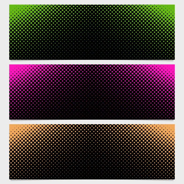 Diseño de banner de patrón de punto de medio tono de - ilustración vectorial de círculos en diferentes tamaños — Archivo Imágenes Vectoriales