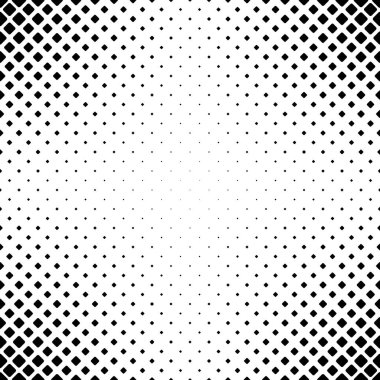 Tek renkli kare desen arka plan - siyah ve beyaz geometrik vektör çizim üzerinden çapraz yuvarlak kareler
