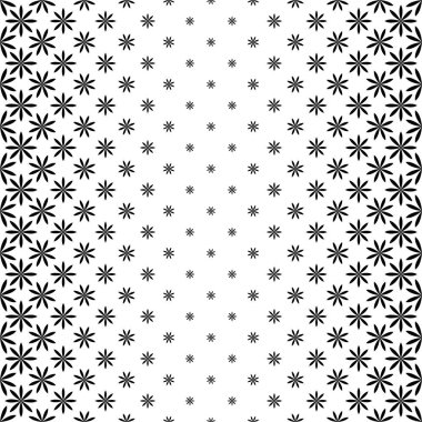 Tek renkli geometrik stilize çiçek deseni - vektör arka plan tasarımını eğri şekiller