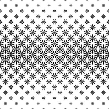 Tek renkli geometrik desen - eğri şekiller soyut çiçek vektör arka plan örnek