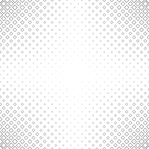Schwarz-weiß abstrakte quadratische Muster Hintergrund - monochromes Vektordesign aus diagonalen Quadraten — Stockvektor