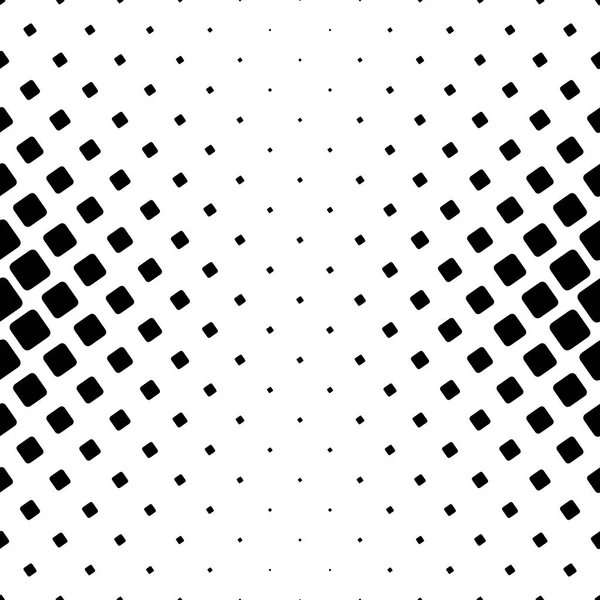 Monochrome square pattern - geometrical halftone abstract vector background from angular rounded squares — Stock Vector