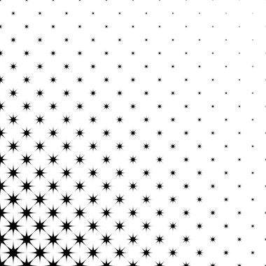Siyah ve beyaz yıldız desen - geometrik soyut vektör arka plan octagrams