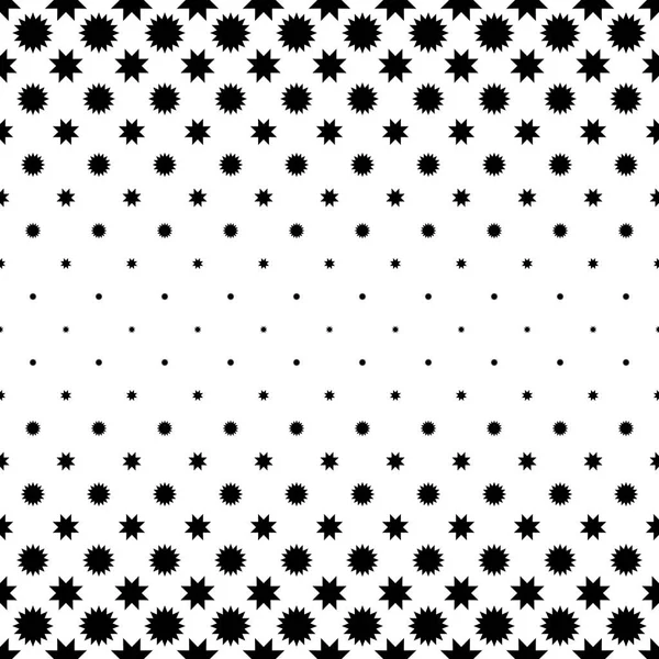 Black and white abstract star pattern - geometrical monochrome background graphic from polygonal shapes — Stock Vector