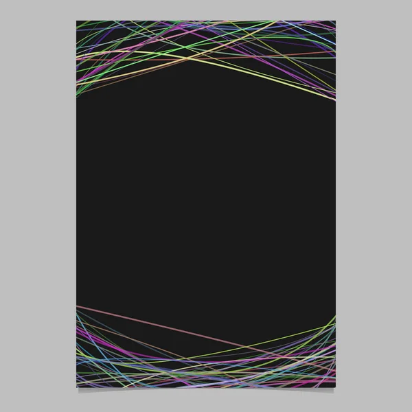 Abstraktní brožura šablona s náhodných křivek v barevné tóny nahoře a dole — Stockový vektor